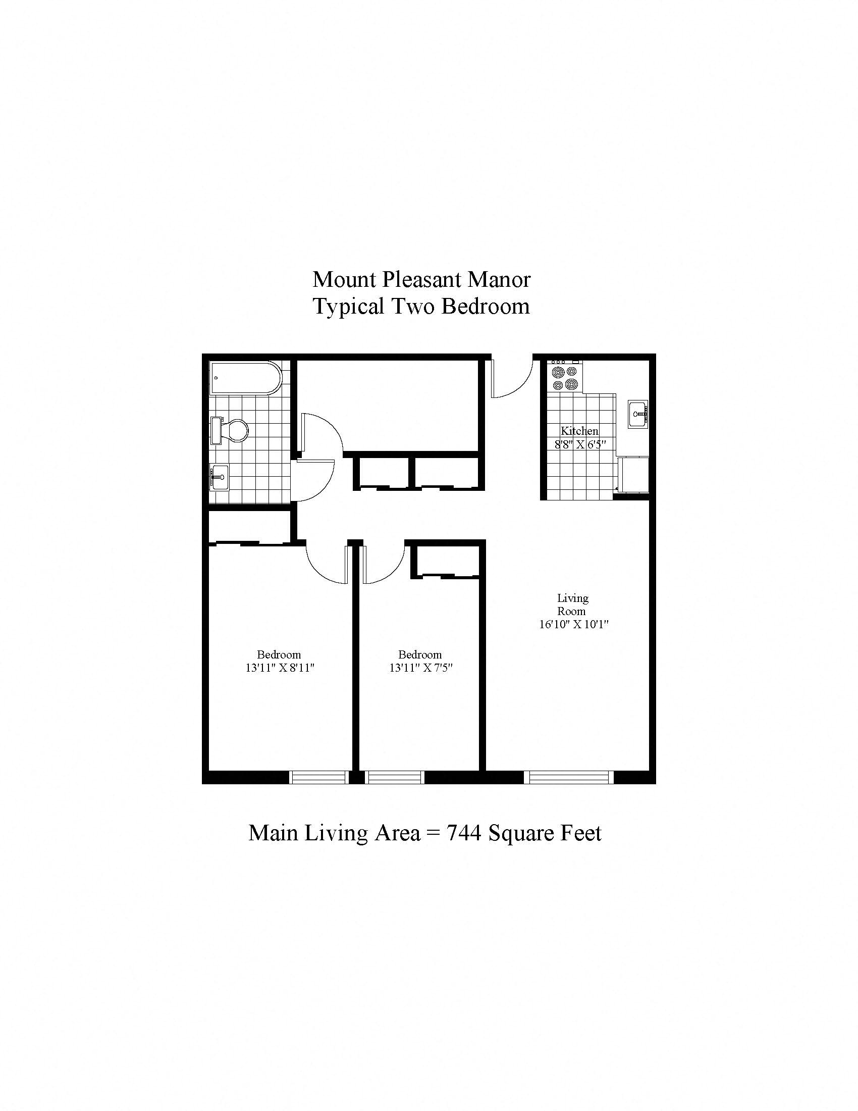 Mount Pleasant Manor Bachelor Two Bedroom