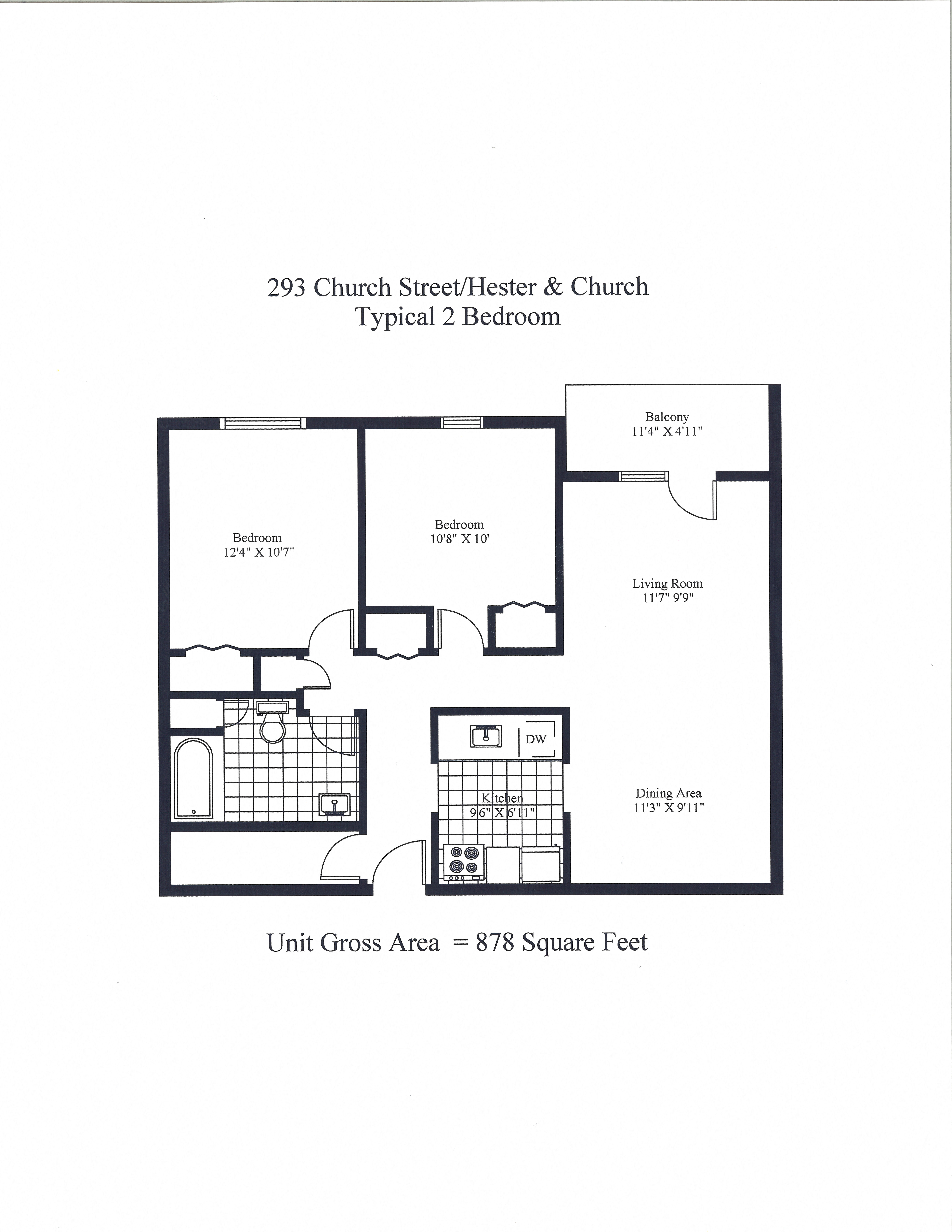 Hester & Church Two Bedroom + Balcony Image