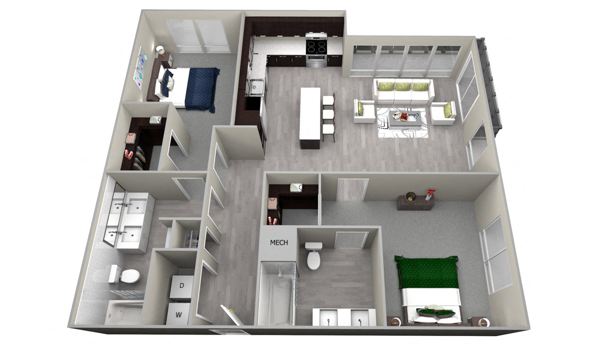 Chattahoochee Riverside B1 Floor Plan