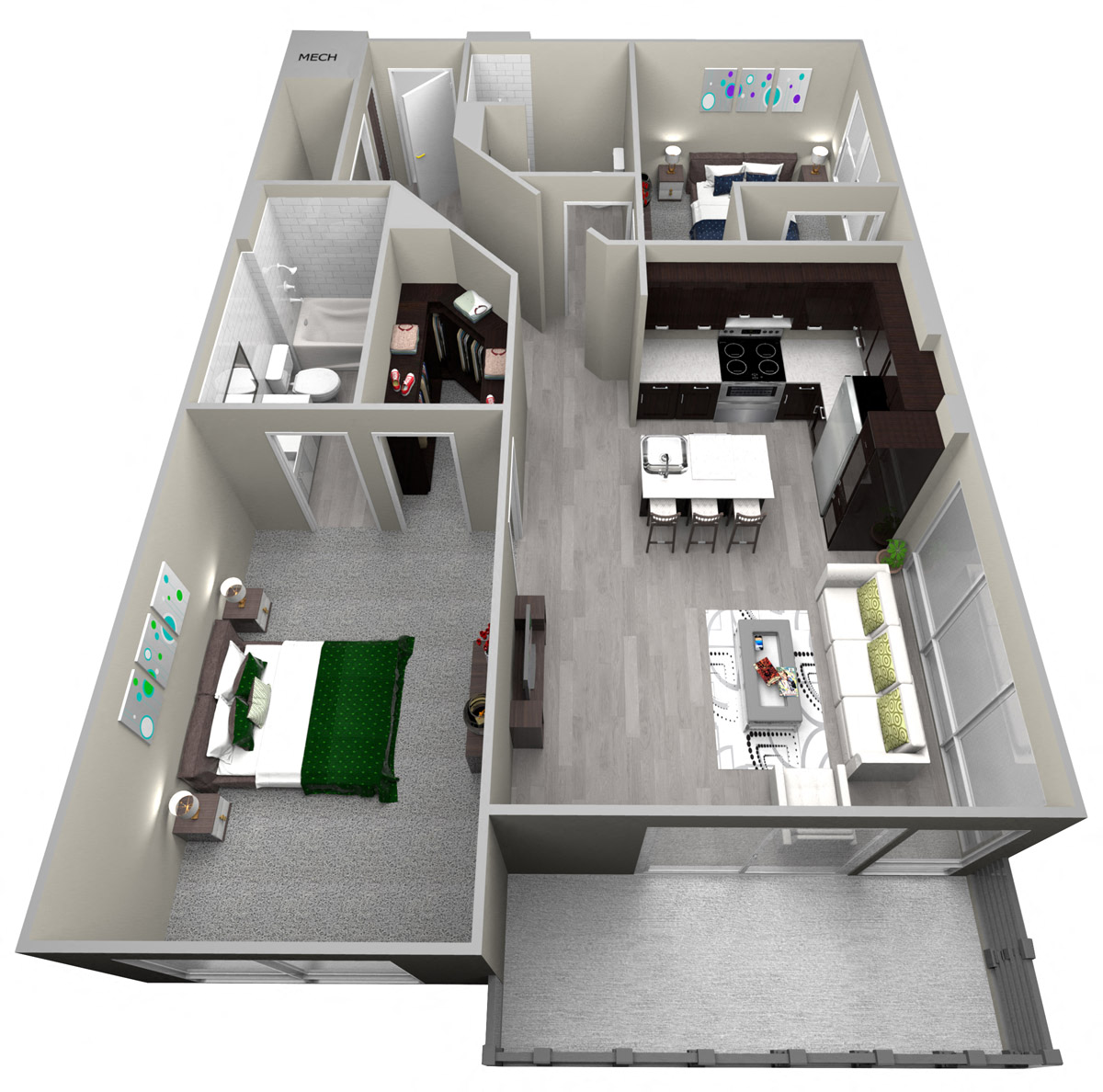 Chattahoochee Riverside B2 Floor Plan