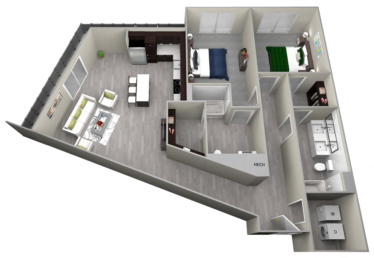 Chattahoochee Riverside B3 Floor Plan