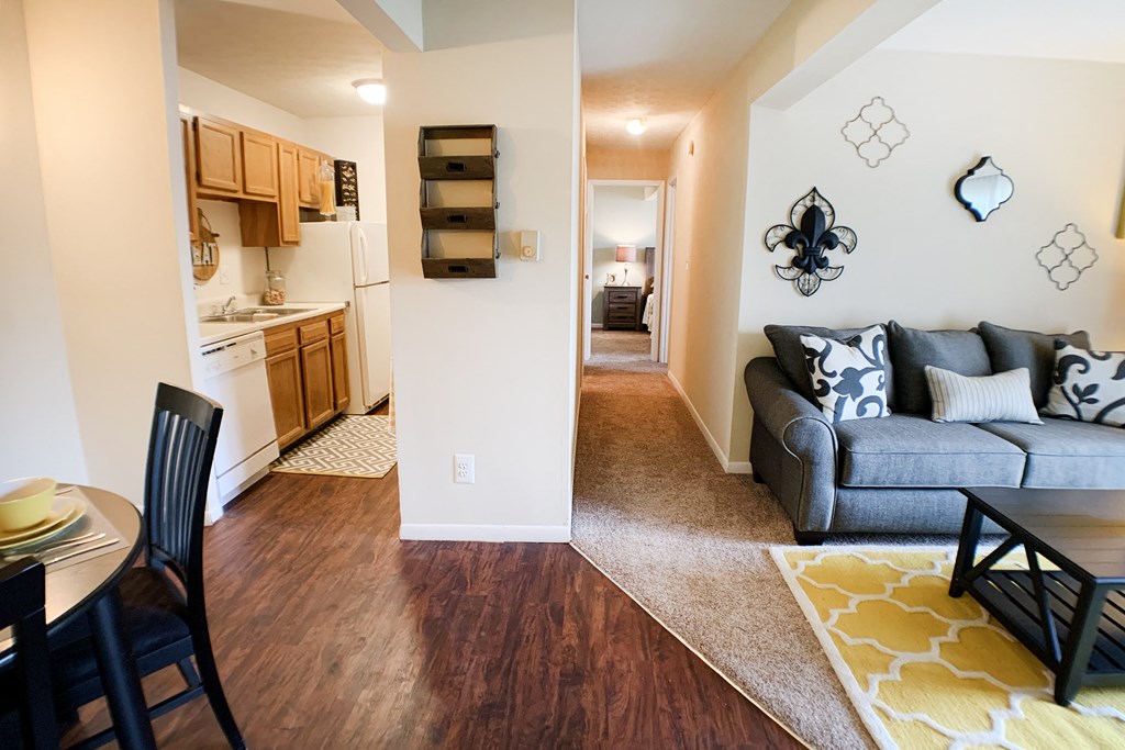 Living And Hallway at Crown Station Apartments, Ohio, 45102