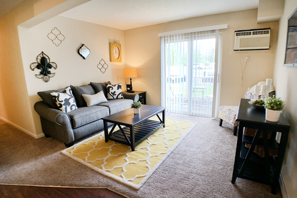 Living Room Interior at Crown Station Apartments, Amelia, OH