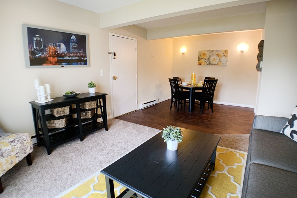 Living Room With Dining Space  at Crown Station Apartments, Amelia, OH, 45102