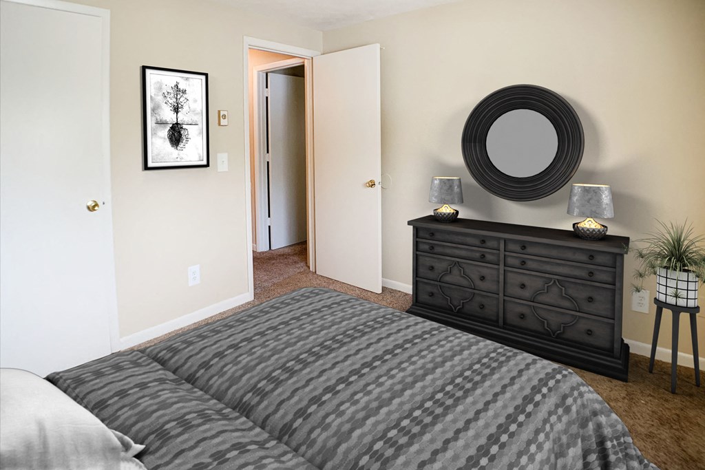 Comfortable Bedroom at Crown Station Apartments, Ohio, 45102
