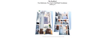 2 Bedroom 2 Bath Floor Plan at Woodhills Apartments, West Carrollton, Ohio