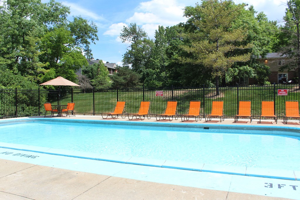 Pool at Woodhills Apartments, West Carrollton, Ohio
