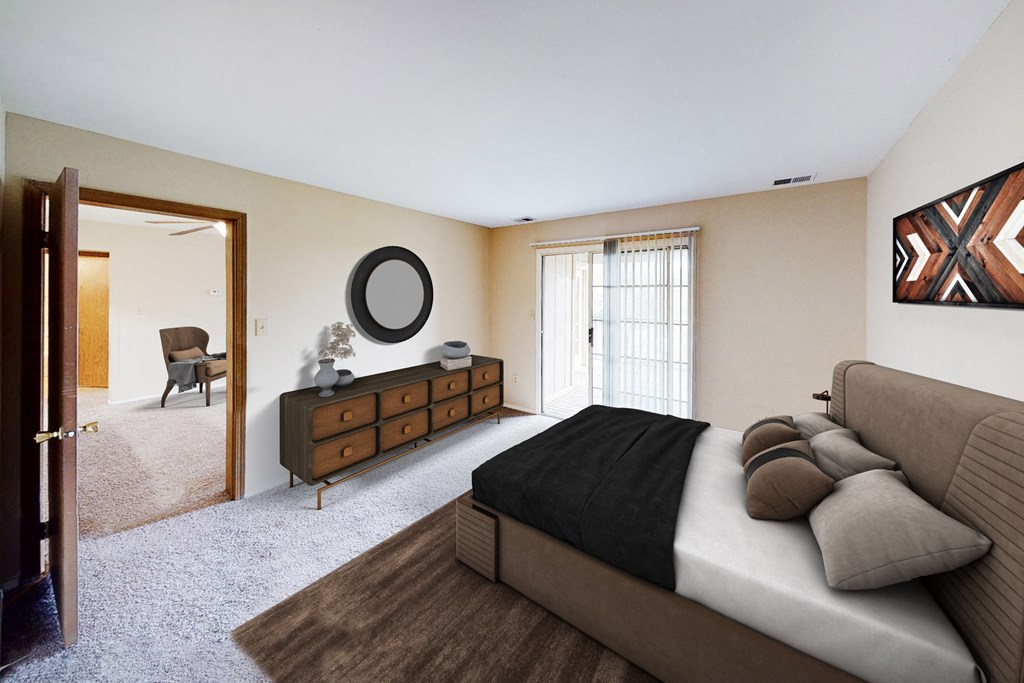Gorgeous Bedroom at Woodhills Apartments, West Carrollton, OH, 45449