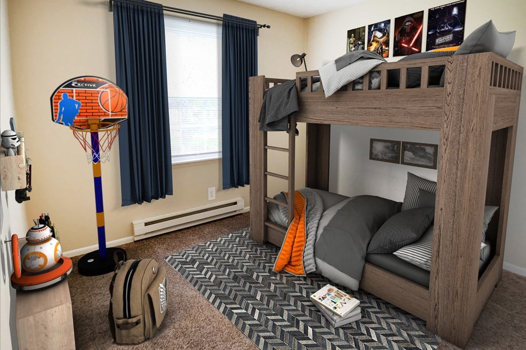 Small Bedroom Small Bedroom at Concord Woods Apartments, Milford, Ohio
