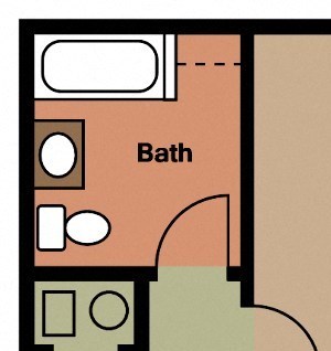 1 Bed, 1 Bath Floor Plan 1 Bed, 1 Bath Floor Plan at Shenandoah Properties, Indiana, 47905
