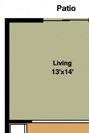 2 Bed, 2 Bath Floor Plan 2 Bed, 2 Bath Floor Plan at Shenandoah Properties, Lafayette, Indiana