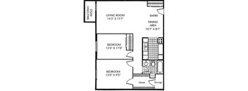 2Bed1Bath-A