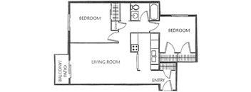2Bed1Bath-B