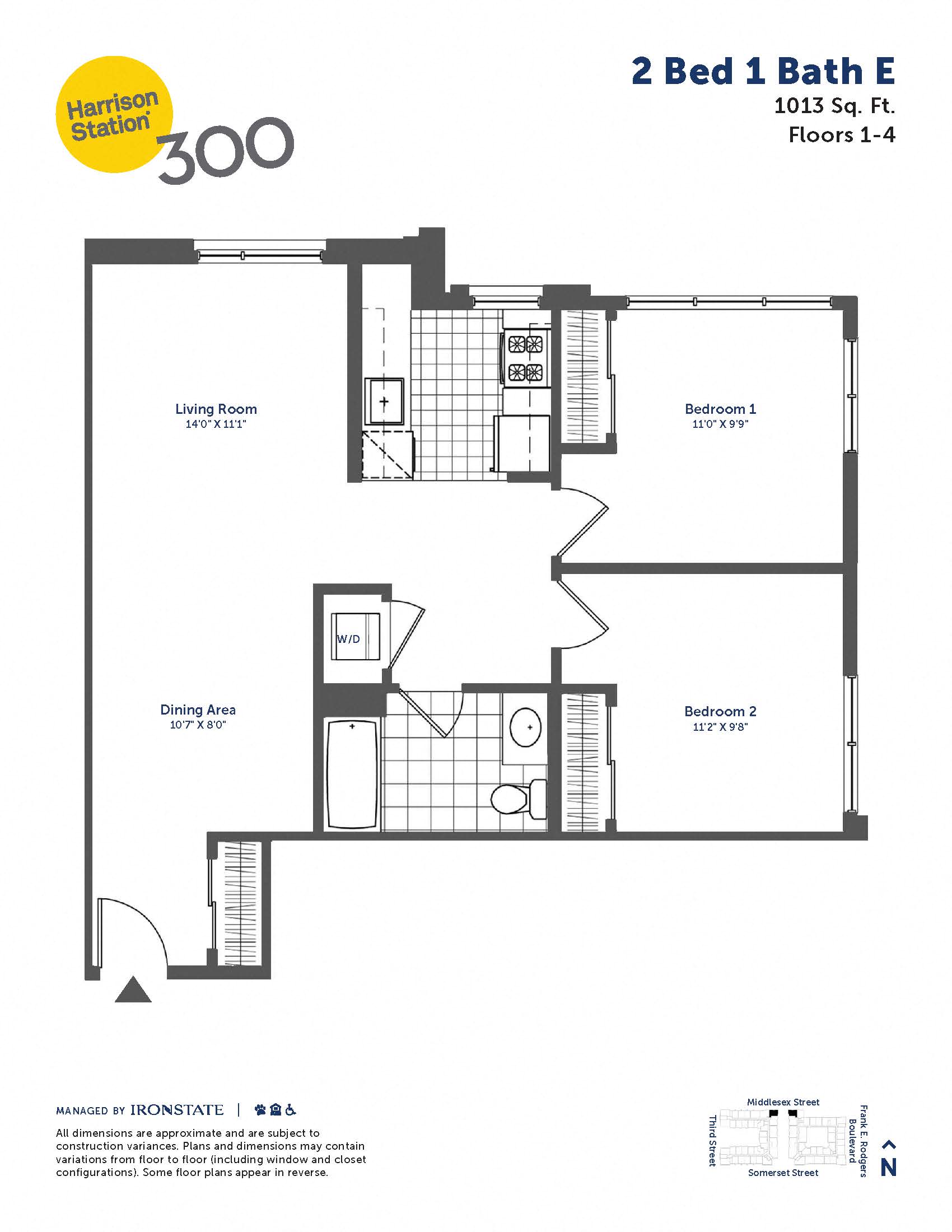 2 Bed 1 Bath E