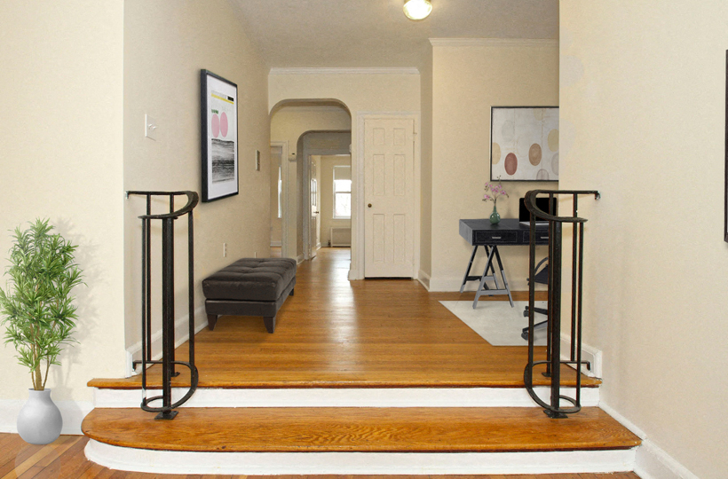 Foyer Auburn Harris Courtyard Brookline MA Apartments