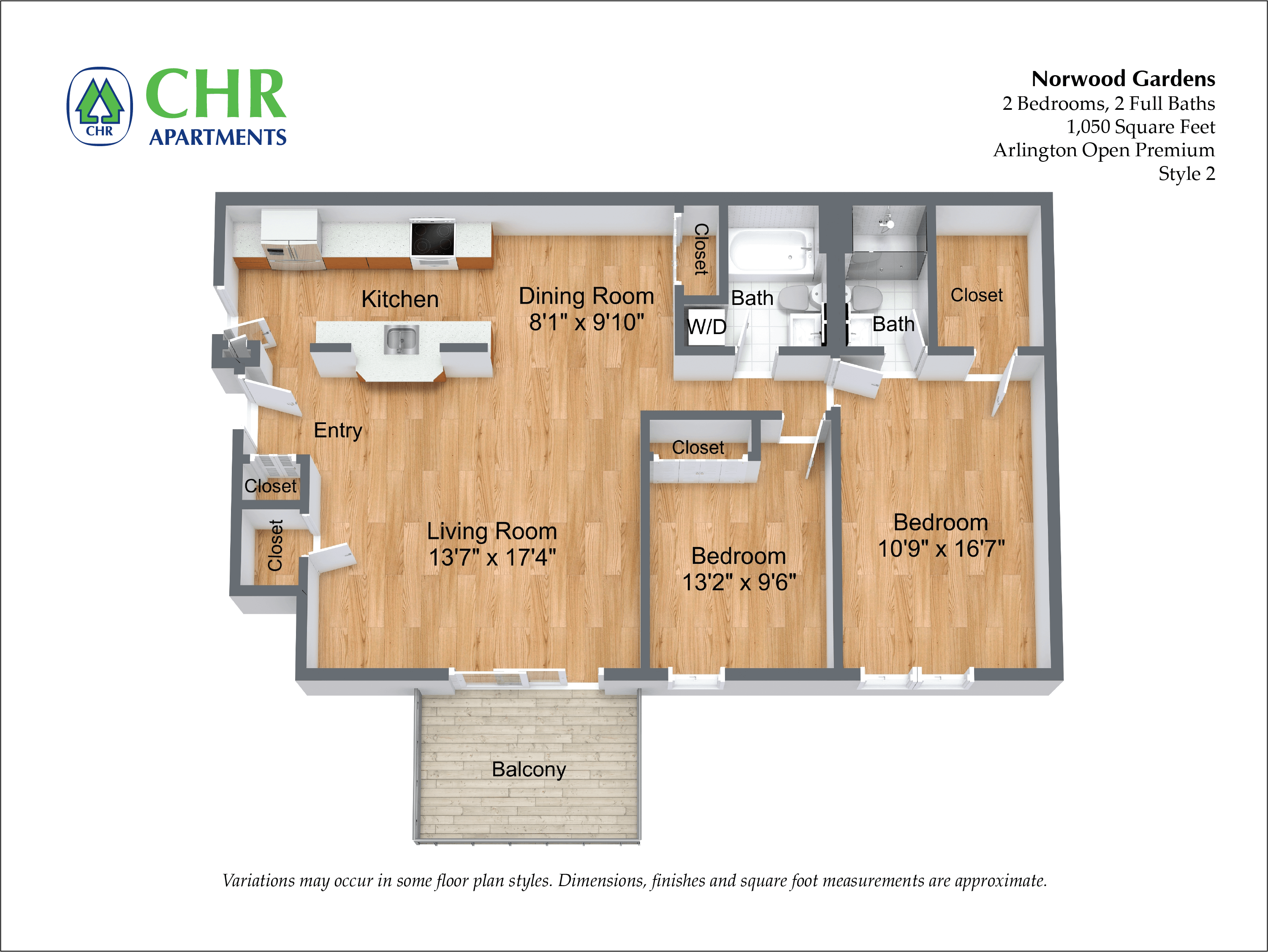 2 Bed/2 Bath with Walk-In Closet