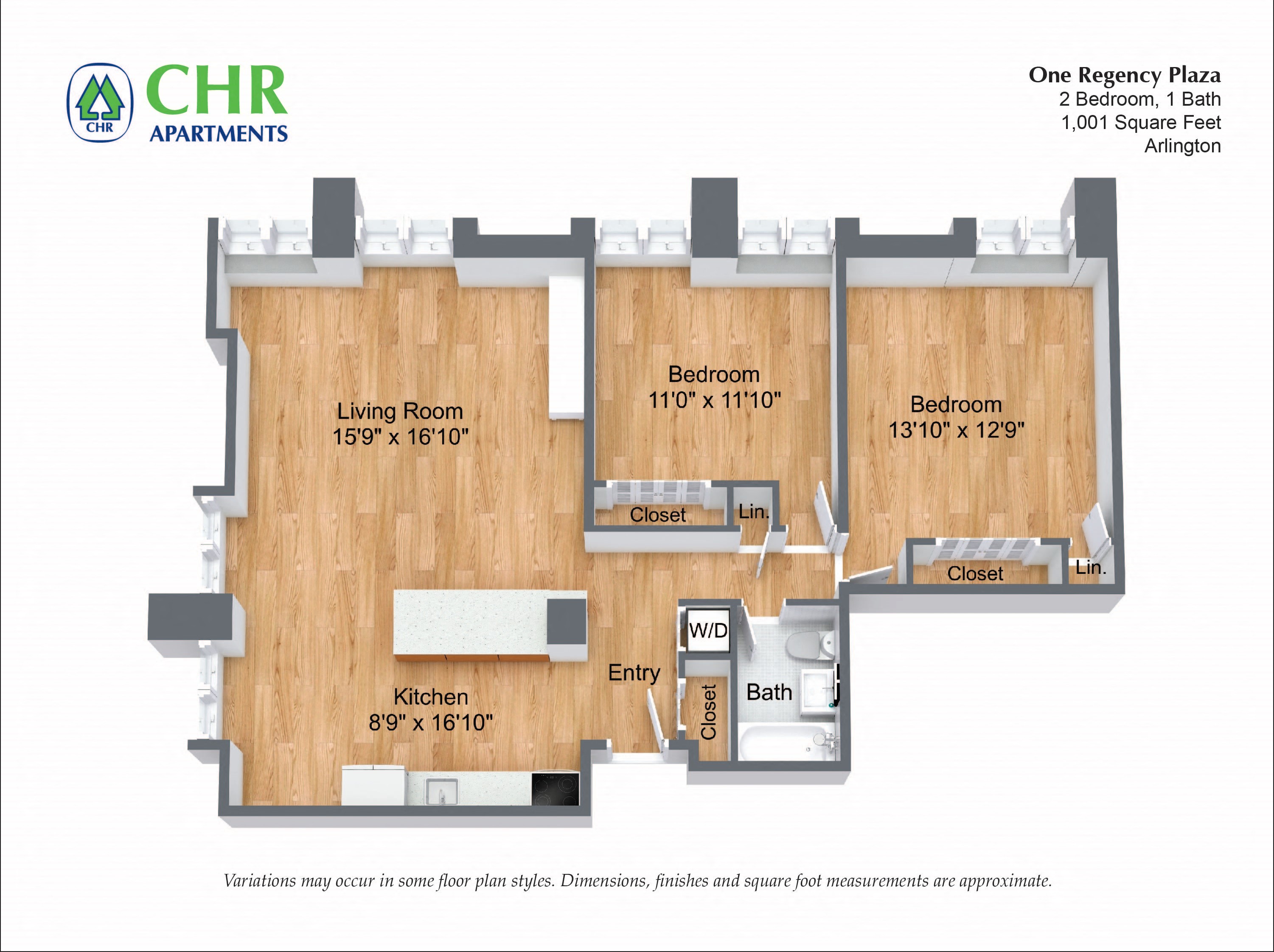 2 Bed/1 Bath - Corner Unit