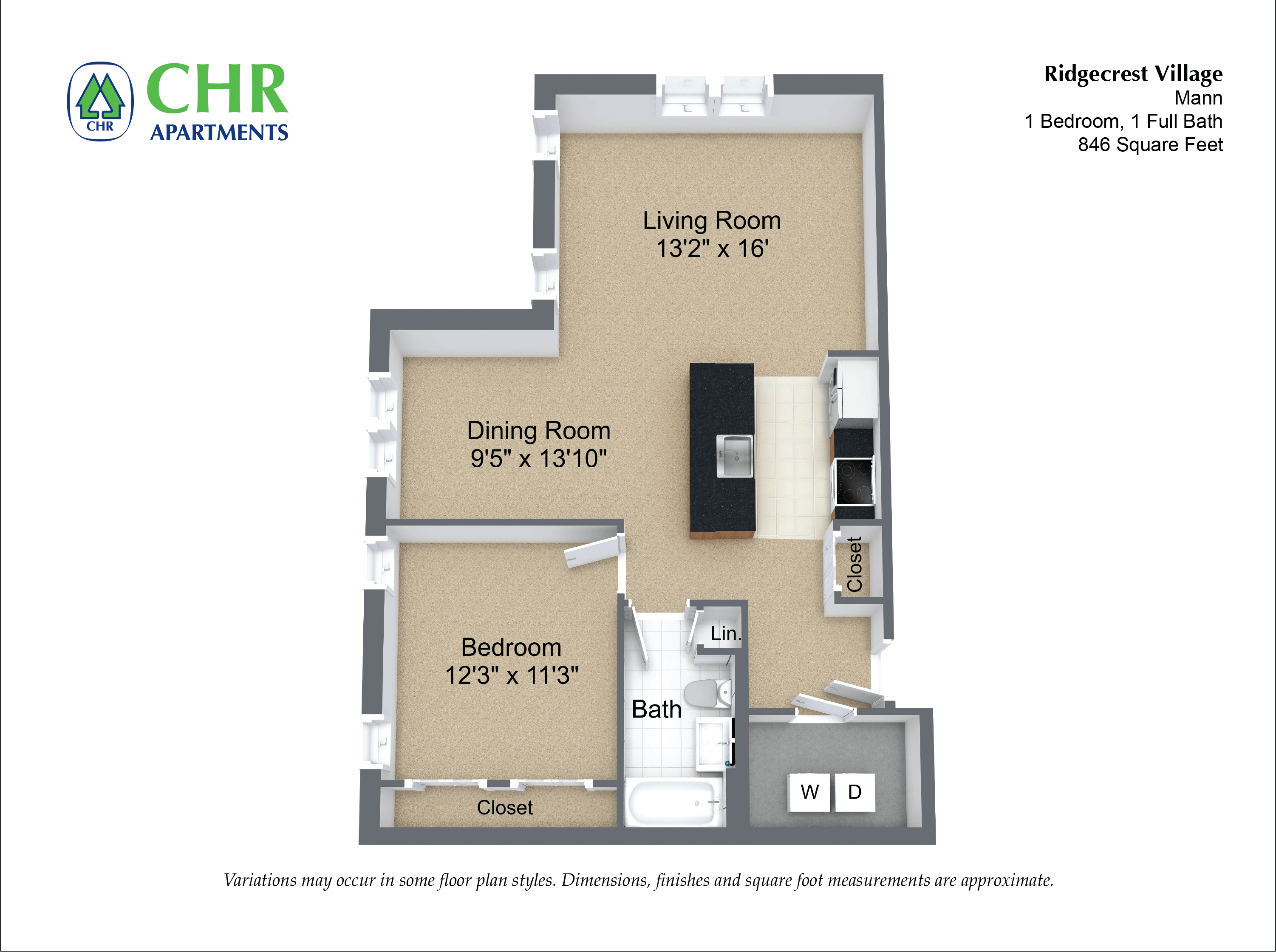 1 Bed/1 Bath