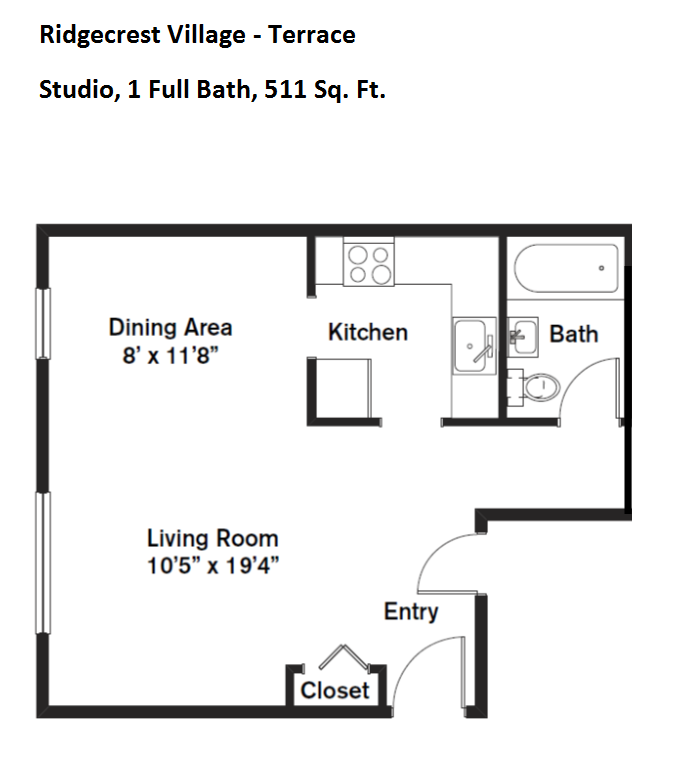 Ridgecrest Village Apartments - Studio