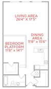 One Bedroom With Carpet Shillito Lofts