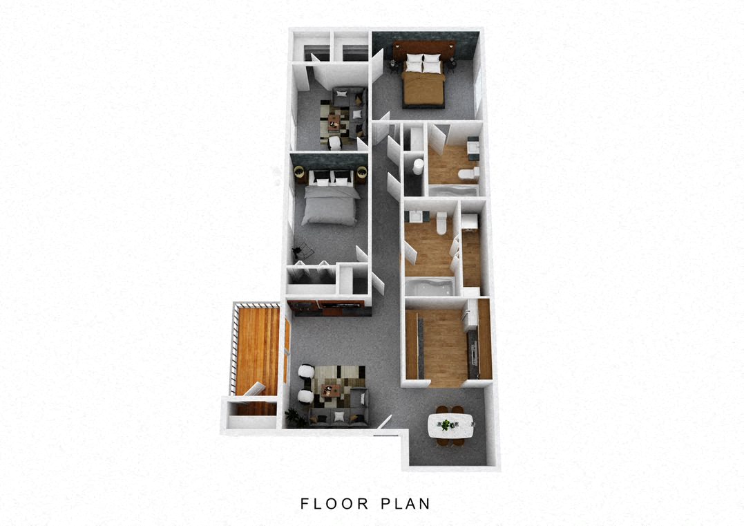 Two Bedroom w/ Den