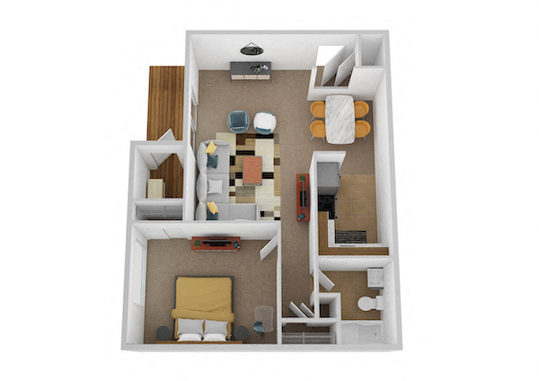 The Ash Floor Plan at Millcroft Apartments and Townhomes, Milford, OH
