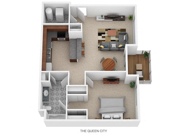 The Queen City Floor Plan at Desales Flats, Cincinnati, OH, 45206