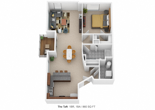 The Taft Floor Plan at Desales Flats, Cincinnati, OH
