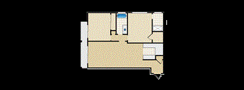 2BR 2BA - FLOOR PLAN B - 972 HILGARD