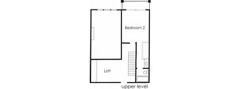 2BR 2BA LOFT - FLOOR PLAN F - 972 HILGARD