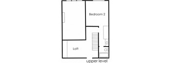 2BR 2BA LOFT - FLOOR PLAN H - 972 HILGARD