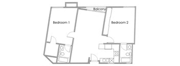 Two Bedroom Apartment Floor Plan