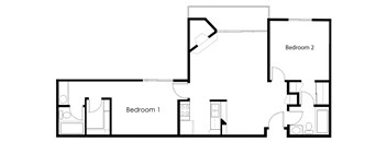 2BR 2BA - FLOOR PLAN A - 1441 MIDVALE
