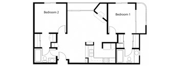 2BR 2BA - FLOOR PLAN D - 1441 MIDVALE