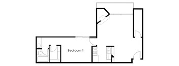 1BR 1BA - FLOOR PLAN A - 1441 MIDVALE