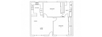 2 Bedroom 1 Bathroom