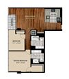 B4 2 bedroom 2 bath Floor Plan B4 2 bedroom 2 bath Floor Plan at Optima Old Orchard Woods, Illinois, 60077