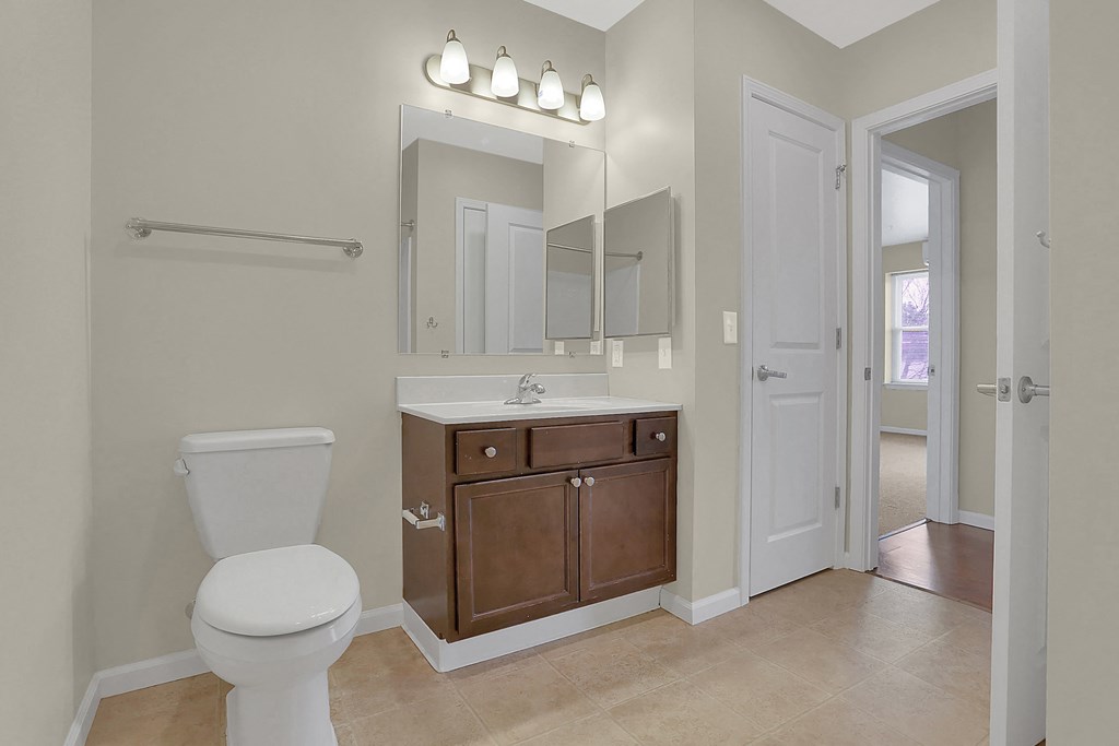 a bathroom with a toilet and a sink and a mirror