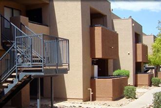 a building with a staircase in the middle of it