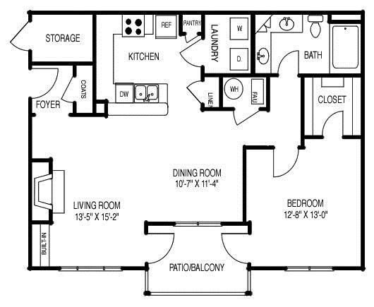 Renovated Floor Plan B (A2R) Floor Plan 2