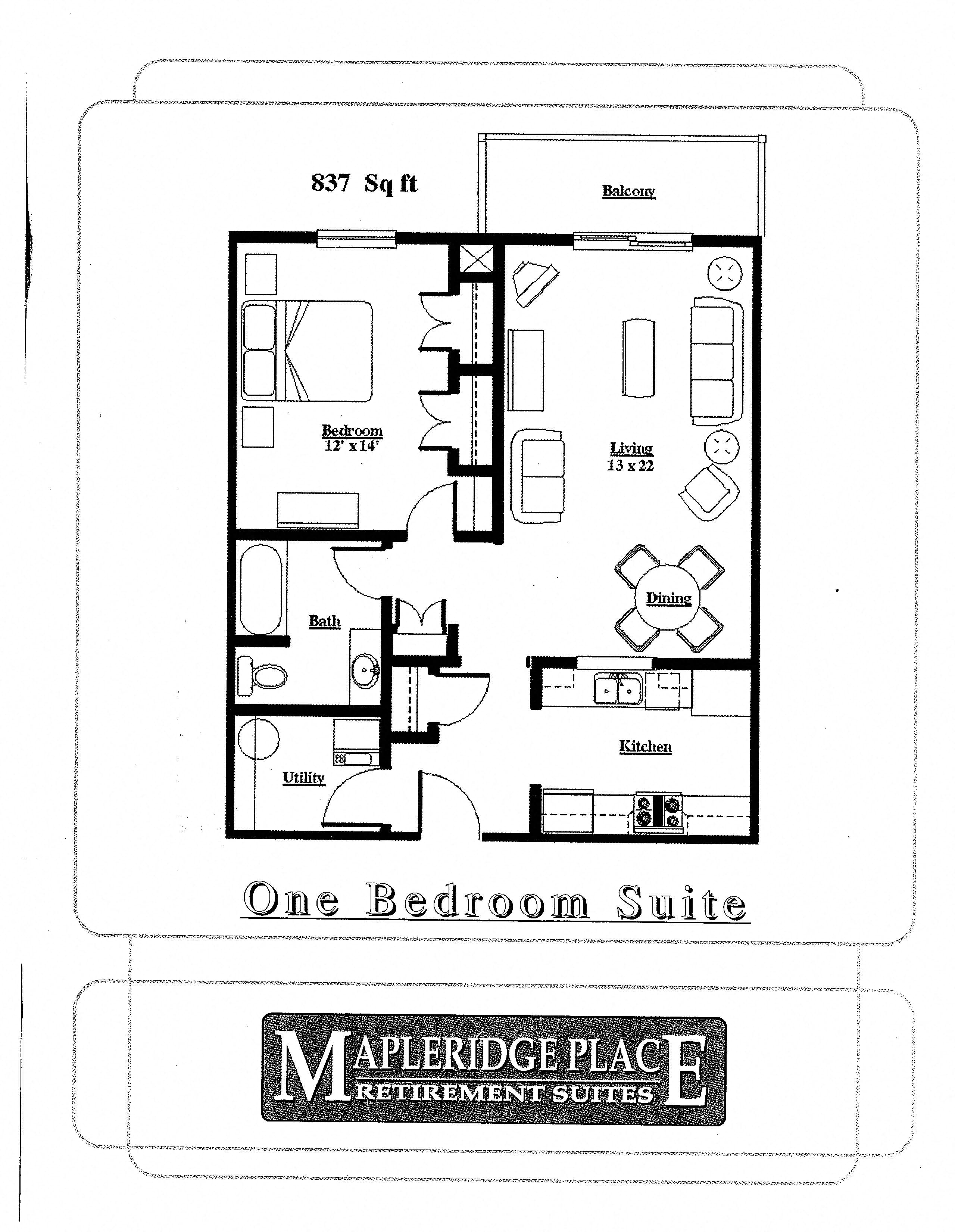 300 Reynolds One Bedroom + Balcony Image