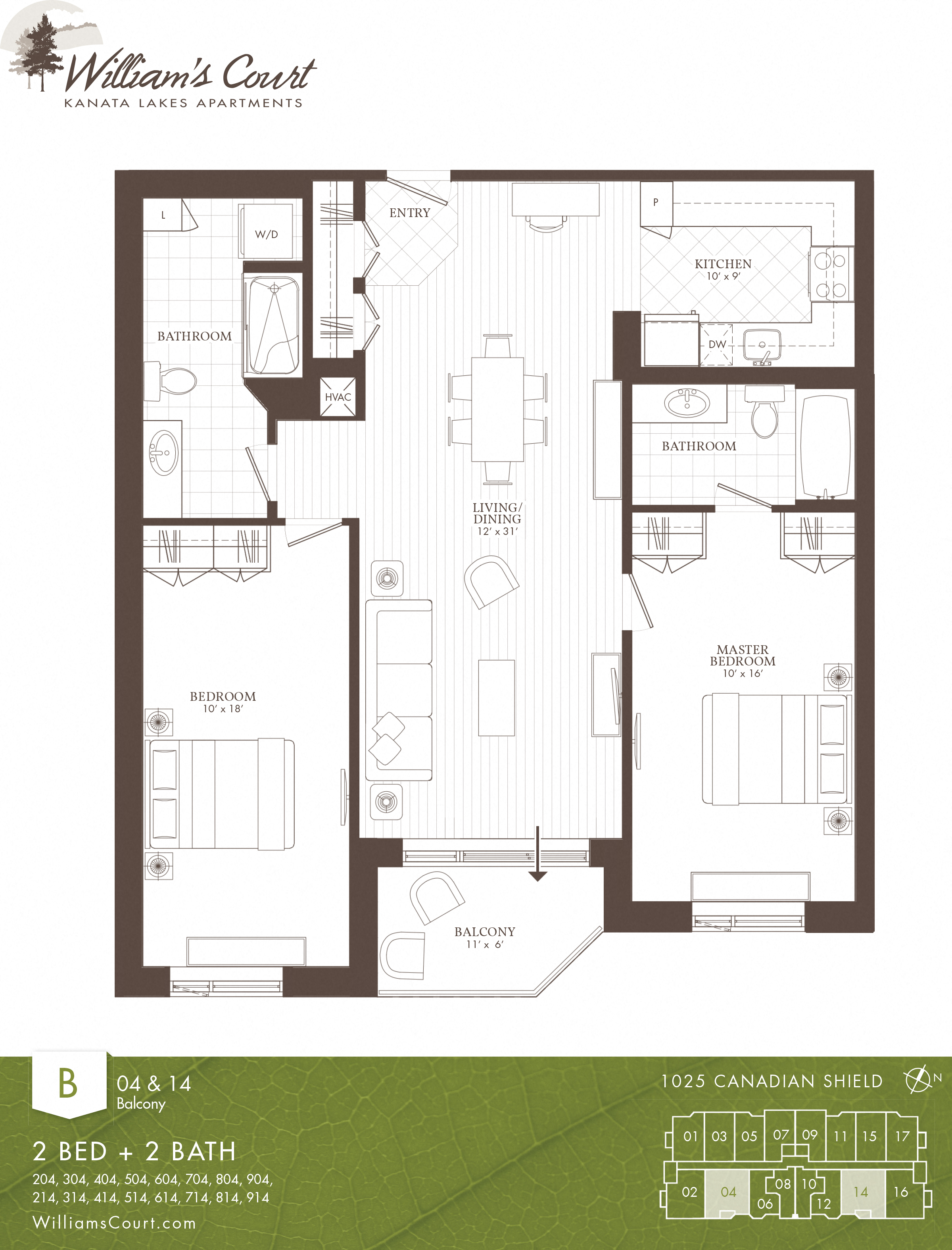 Willam's Court B - 2 Bedroom