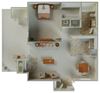 Lexington 1x1 Floor Plan Lexington 1x1 724 sqft Floor Plan