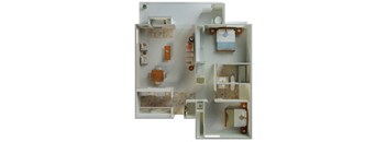 Palamino Corner 1042 sqft floor plan