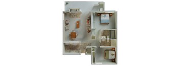 Palamino interior 2x2 1030 sqft  floor plan