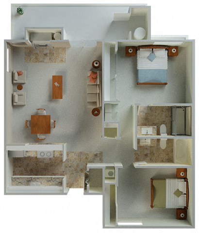 Palamino interior 2x2 1030 sqft  floor plan