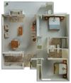 Palamino Interior 2x2 floor plan Palamino interior 2x2 1030 sqft floor plan