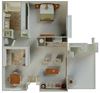 Polo 1x1 Floor plan Polo 1x1 738 sqft Floor plan