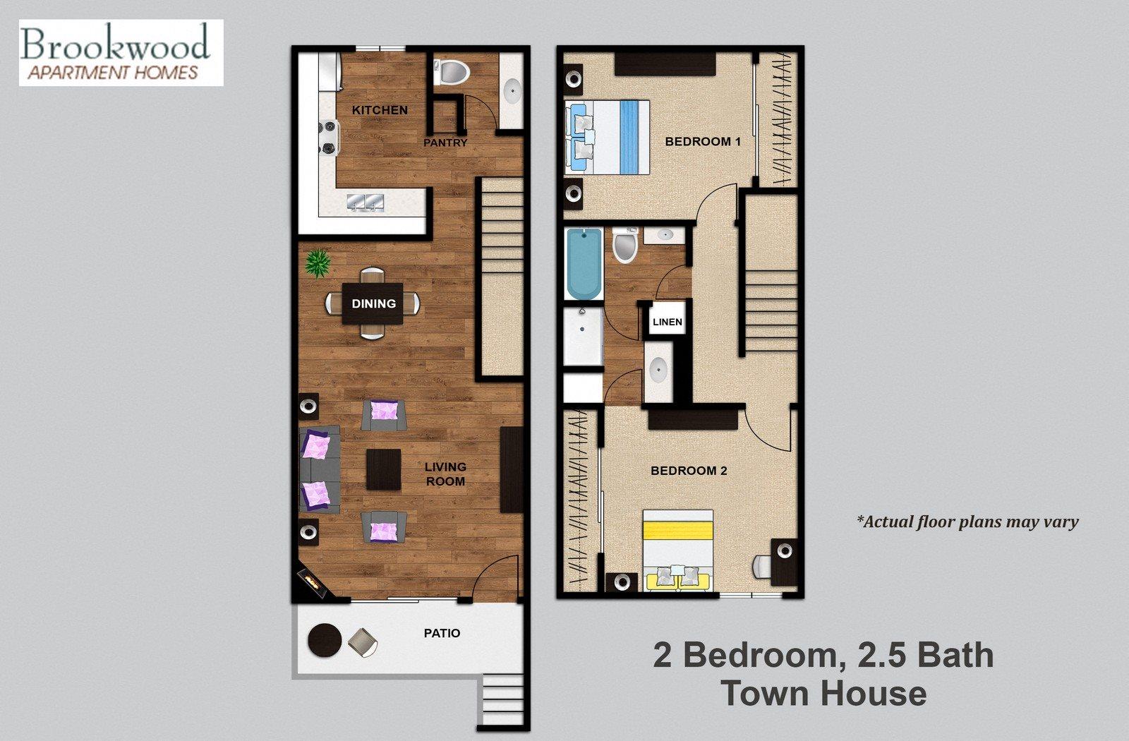 2 Bedroom Townhouse Floor Plan 3