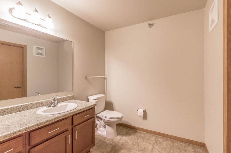 a bathroom with a toilet and a sink and a mirror